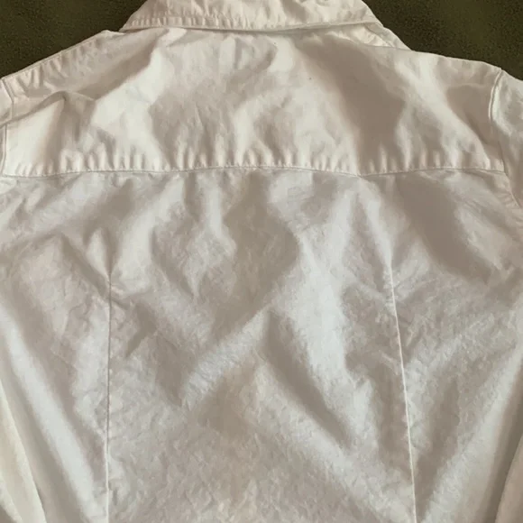Lee Uniforms button up, long sleeve white shirt.  Size L. Chest approx 18 inches - Picture 7 of 7